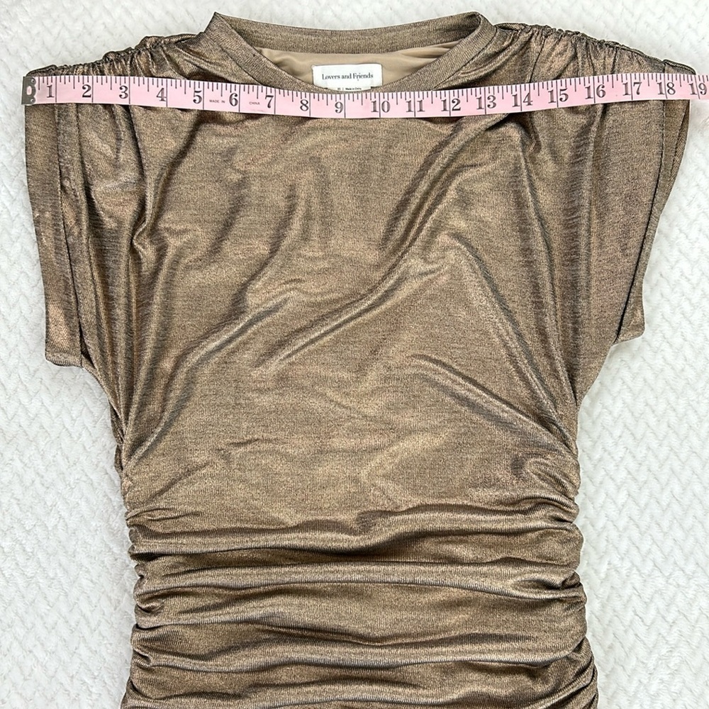 Lovers+Friends Gold Simmer Rosie Mini Dress - Picture 5 of 17